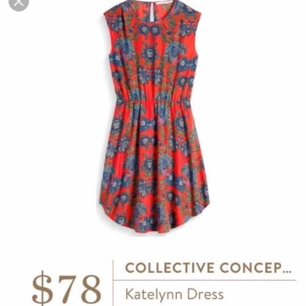 Collective Concepts red paisley dress - Picture 4 of 4